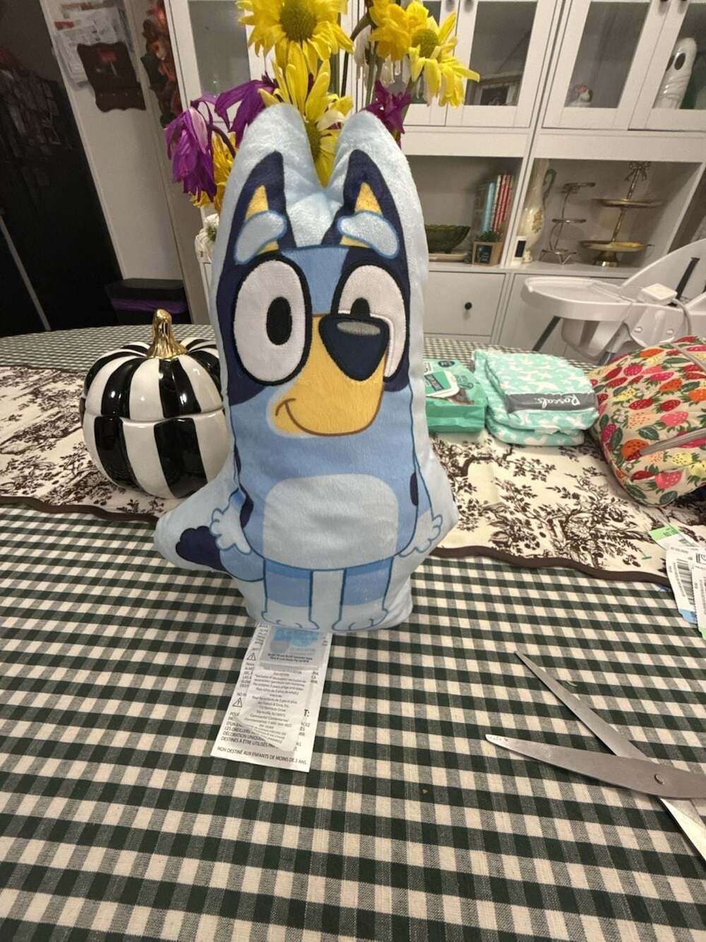 Bluey Shaped Kids Plush Pillow Stuffed Animal Character Toy